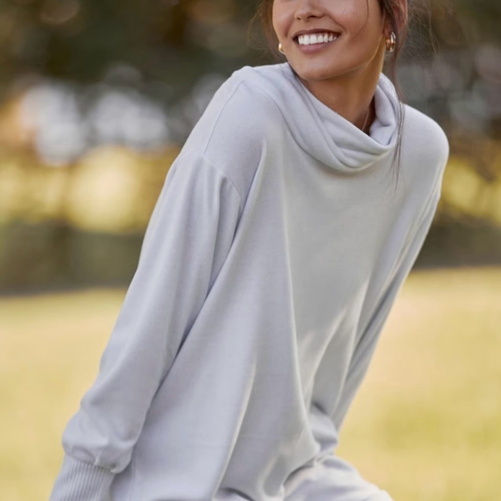 Anthropologie Maeve Cowl Neck Long Sleeve Tunic Sweater Oversized Size XS